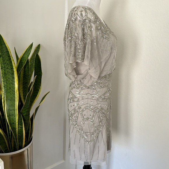 Aidan Mattox - Sequined Blouson Short Dress, size 2 - Picture 5 of 9